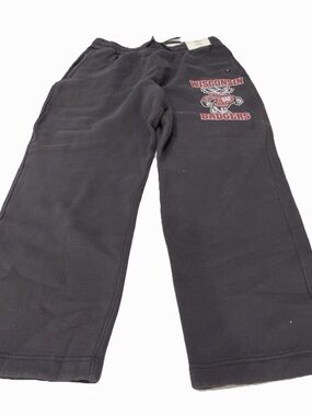 Wisconsin Badgers Black Bucky Fleece Sweatpants - Hollister NEW WITH TAGS